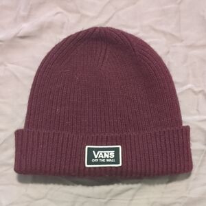 Vans Maroon Ribbed Beanie